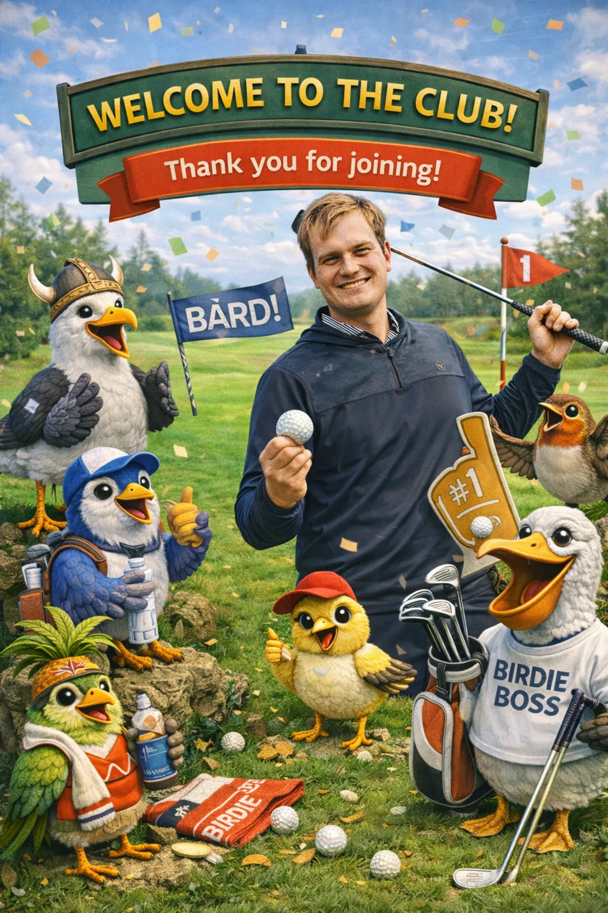 Bård and his birdies welcome you to the club