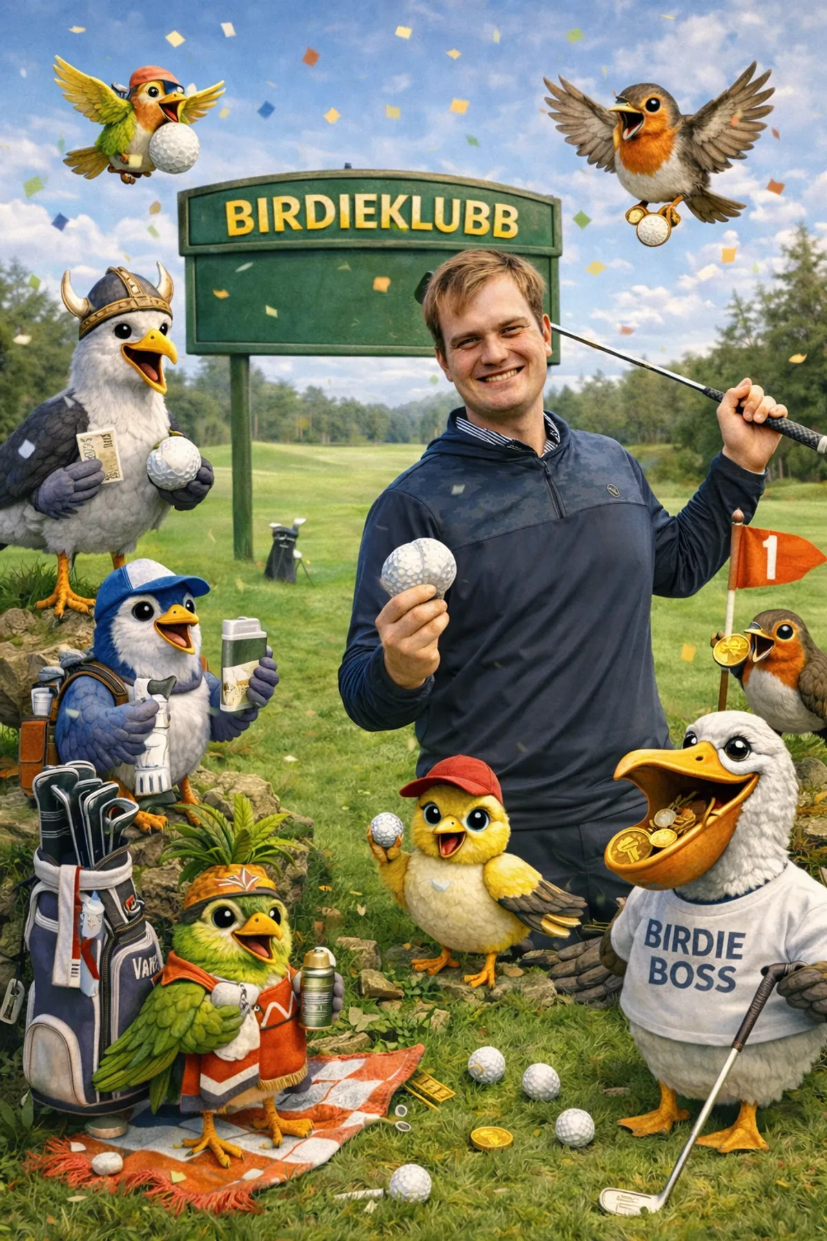 Bård with all his birdies